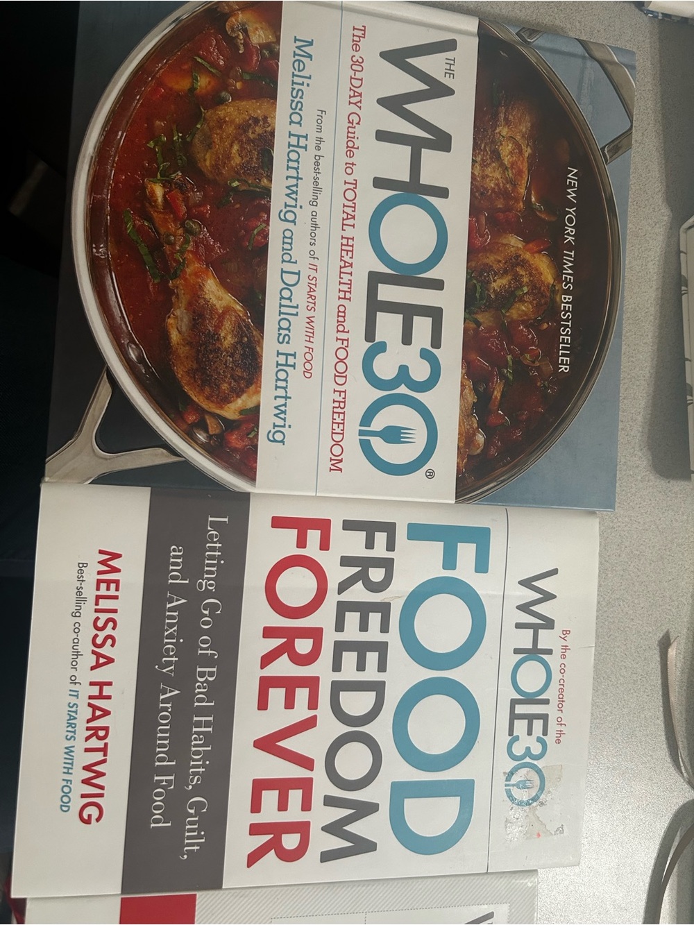 3 books! Whole30 Food Freedom Forever by - White/Blue Cover